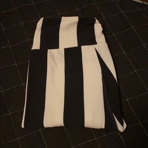 Lularoe black and white striped leggings